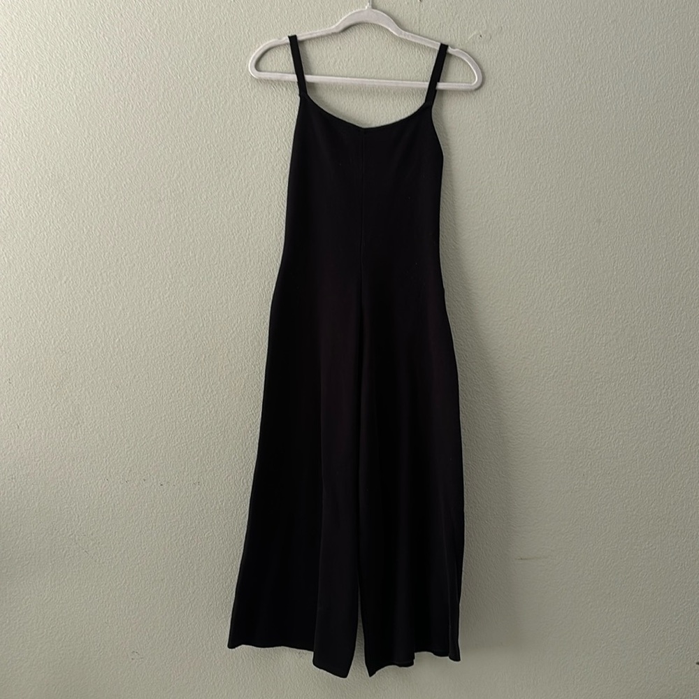 Long Cropped Wide-Leg Jumpsuit